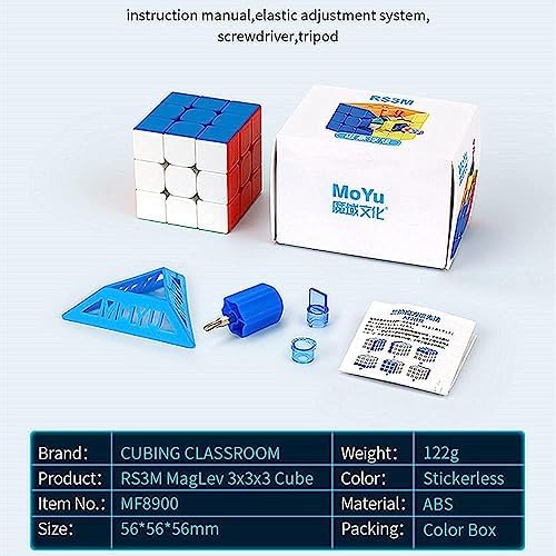 Moyu RS3M 2021 Maglev Magnetic Cube, Professional 3x3 Stickerless Upgraded Version of Moyu RS3M 2020 (RS3 M 2021 MagLev Pro Version) Budget Cube, MFJS 3x3 - Image 7