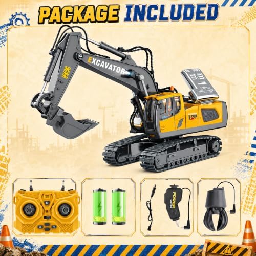 Remote Control 3-in-1 Excavator Toys, 13 Channel 1:20 RC Construction Truck - Image 7