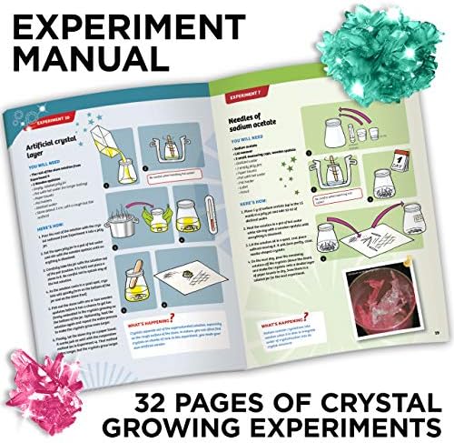 Thames & Kosmos Crystal Growing | STEM Experiment Kit | Grow Dozens of Dazzling, Colorful Crystals! | Learn about Crystallization & Conduct Classic Science Experiments | Make Crystal Geodes | Ages 10+ - Image 6