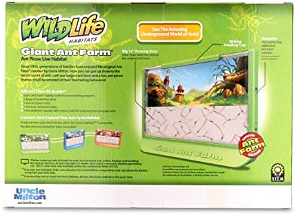 Uncle Milton Giant Ant Farm - Large Viewing Area - Care for Live Ants - Nature Learning Toy - Science DIY Toy Kit - Great Gift for Boys & Girls, Green - Image 7