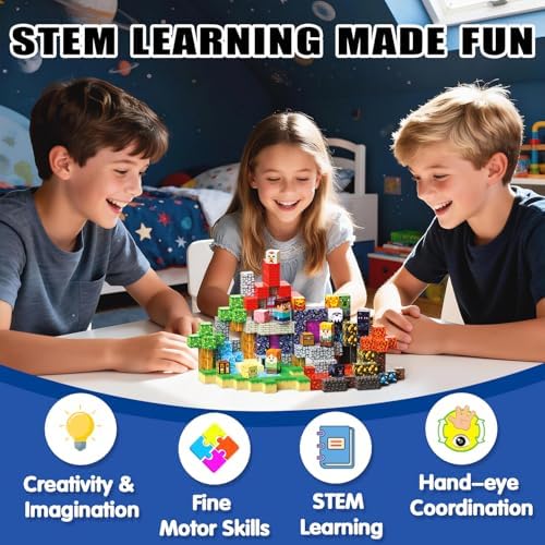 Magnetic Blocks, 400PCS Toys Building Cube Birthday Gifts for Kids - Image 7