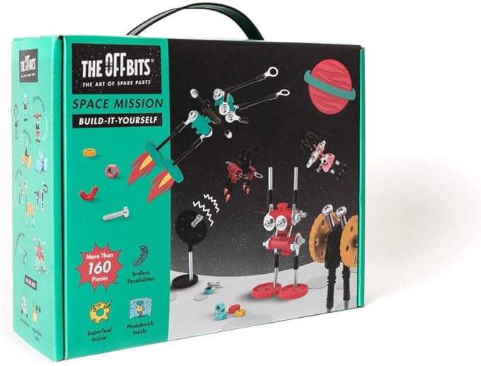 The Off Bits Space Mission Educational Build Your Own Robot Toy, Stem Building Toys for Boys and Girls, Valentine Birthday Gift for Kids Montessori Play Kit, Steam Toys for Kids Ages 6 7 8 9+