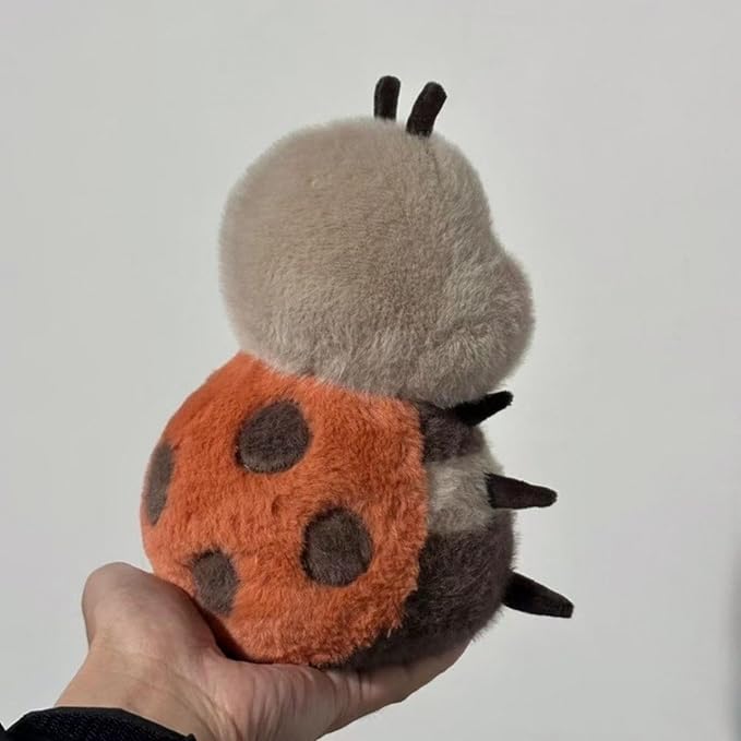 Realistic Ladybug 8 inch Cute Wild Stuffed Animal Ultra Soft Plushies Toys Kawaii Gifts for Kids Adults Grey
