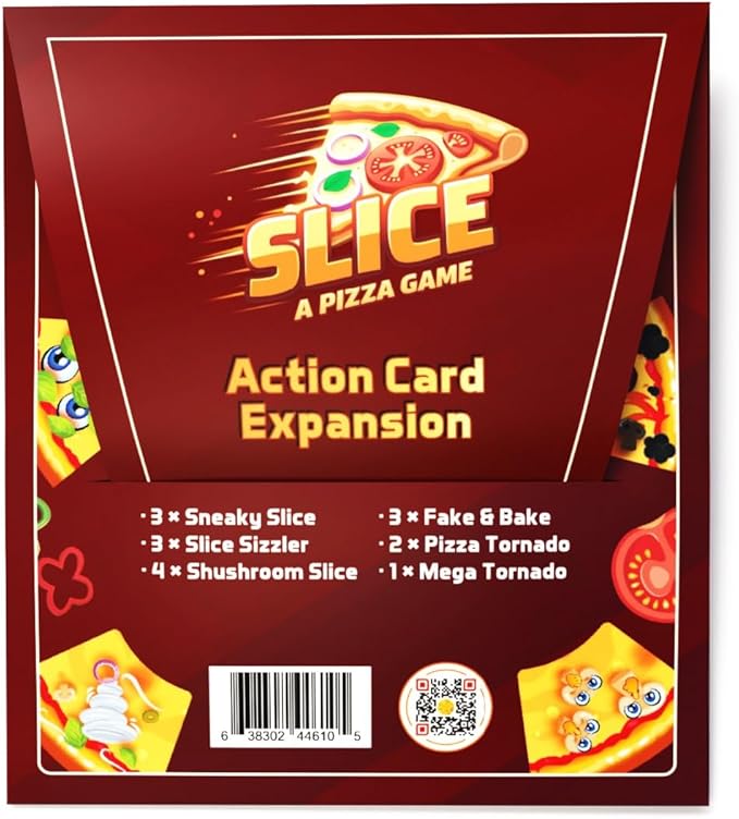 Slice Action Card Expansion Pack | Pizza-Themed Family & Party Card Game Add-On | Fun Strategy Expansion for Kids, Teens & Adults (Action Cards Expansion)