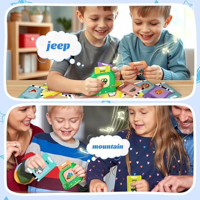 Talking Flash Cards for Toddler, Kids Learning Toys, Children's Sensory Education Speech Therapy Toys,Montessori Learning Educational Present for 3+ Year Old with 224 Sight Words