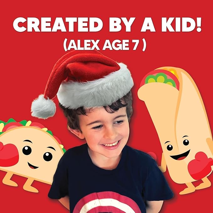 Taco vs Burrito Collectors Tin - The Wildly Popular Surprisingly Strategic Card Game Created by a 7 Year Old - 5 Ways to Play - Fun Family Games for Kids and Adults, Game Night, Travel Games