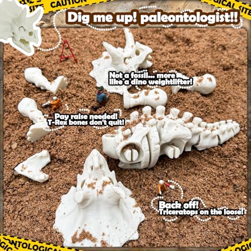3D Printed Fossil Triceratops,3D Printed Anima Animal Bones,Dig & Discover Dino Triceratops Dinosaur Skeleton 3D Fossil Bones Excavation,Fidget restlessness - Image 6