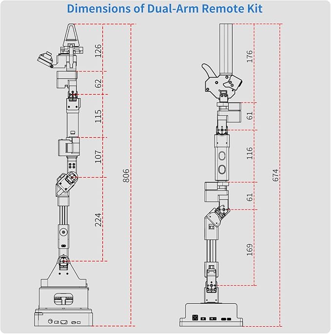 Easy-to-DIY AI Arm Servo Kit, Ultra Smooth ROS Embodied Intelligent Arm, Compatible with Hugging Face /LeRobot/Aloha Kit, Build Your Own Imitation Learning, Human Teaching Efficiently and Quickly