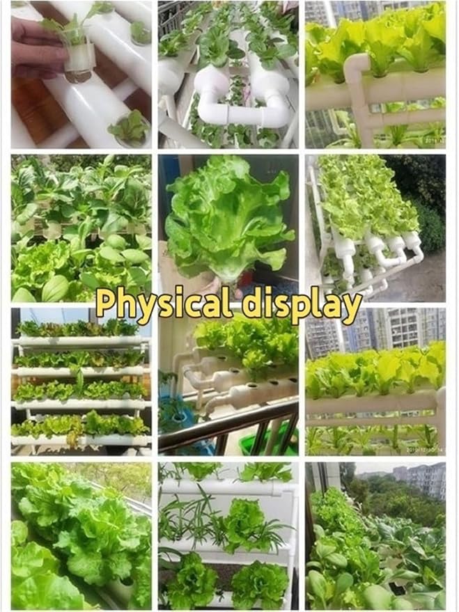 Hydroponic Plant Growing System, 36-Site PVC Indoor Garden Tower, for Vegetables, Herbs & Leafy Greens with with 110V Pump, Inner Set Hose, Basket, Planting Sponges