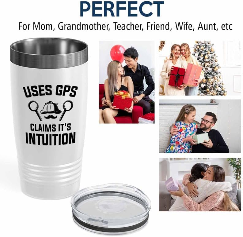 Detective White Edition Viking Tumbler 20oz - claims its intuition - Police Officer Cop Patrol Detective Sheriff Law Enforcement Police Academy Student Police Chief - Image 6