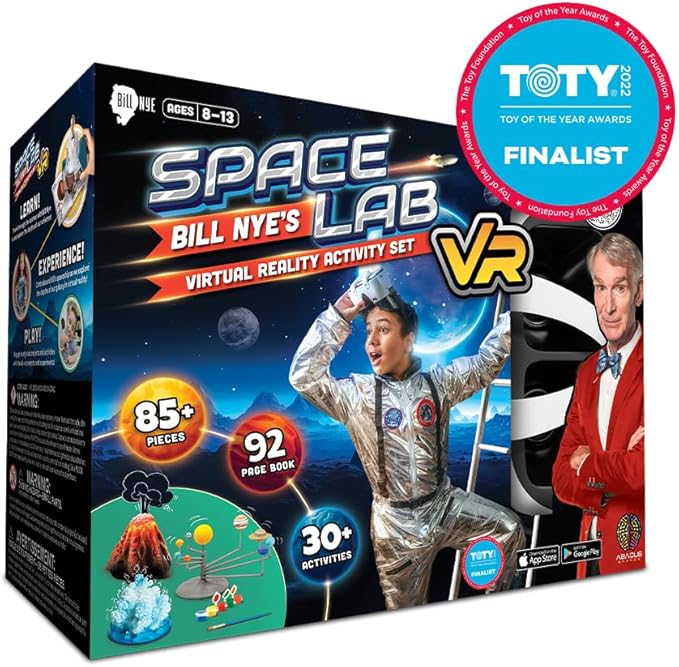 Abacus Brands Bill Nye's VR Space Lab - Virtual Reality Kids Science Kit, Book and Interactive STEM Learning Activity Set (Bill Nye Space (2025 Version))