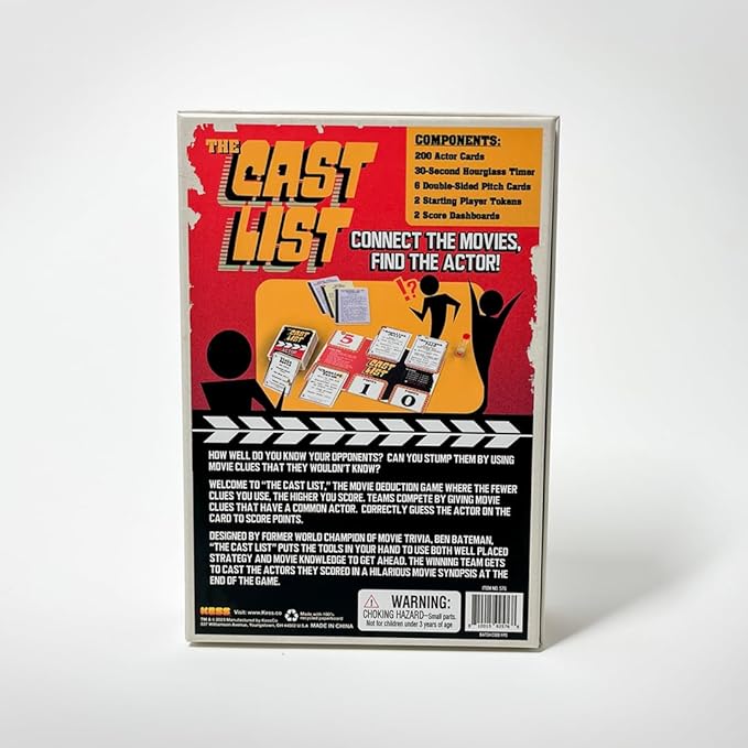 KESS The Cast List Trivia Game, Connect The Movies to find The Right Actor, Strategy and Movie Knowledge to get Ahead