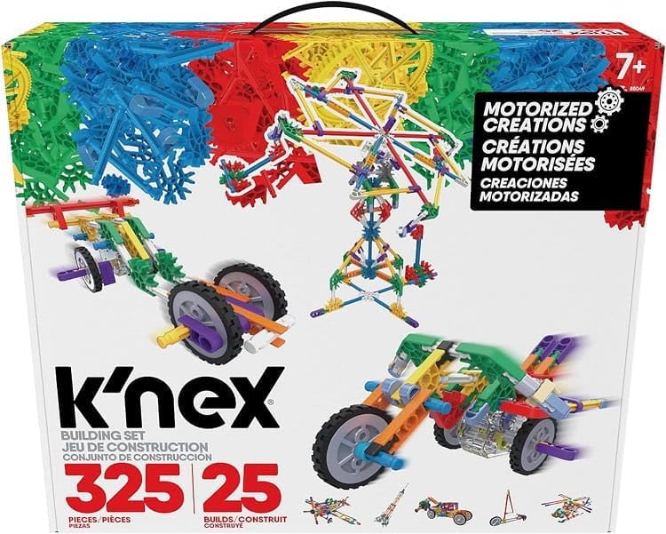 Basic Fun K'NEX | Motorised Creations Building Set | 3D Educational Toys for Kids, 325 Piece Stem Learning Kit, Engineering for Kids, 25 Model Building Construction Toy for Children Ages 7 85049 - Image 3