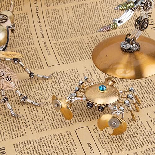 3D Steampunk Puzzle, Metal Crab Jigsaw Puzzle Model DIY Assembly Building Kits Crafts Brain Teaser, Art Craft Home Deco Gifts for Teens Adult (100+PCS) - Image 7