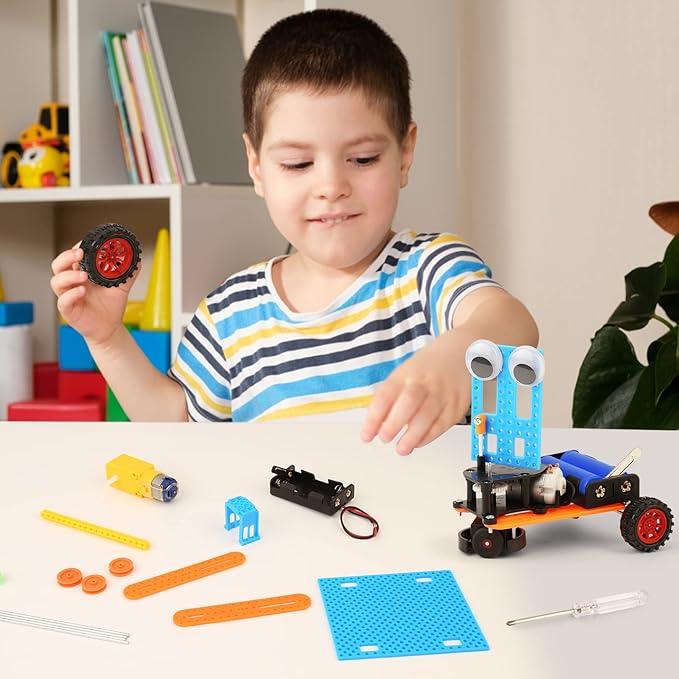 STEM Science Kits for Kids 8-12, Robotics Robot Building Car Kit STEM Toys for Boys Robots Craft 8-10, Science Activities Experiment Engineering Project Electronics 8 10 12 14 Year Old Boy Gifts