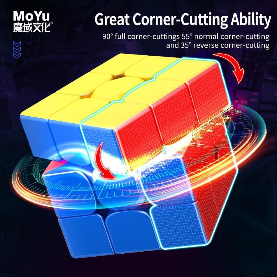 Bukefuno MoYu Super RS3M 2022 Maglev 3x3 Version Magnetic Speed Cube Stickerless MFJS Magic Puzzle 3x3x3 Cube Moyu 2022 Super RS3M Maglev Cubes - Image 7