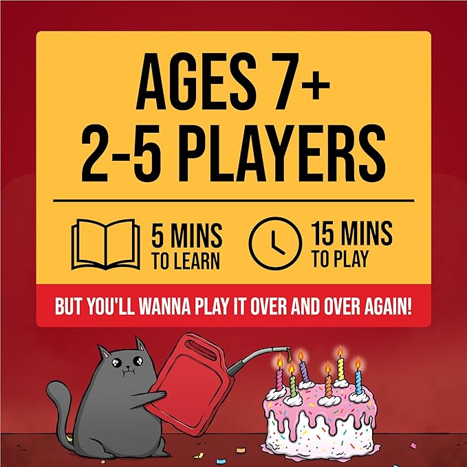 Exploding Kittens -10th Anniversary Collectible Tin (New Edition) – Updated with 8 Legacy Cards – Hilarious Fast-Paced Card Game for Adults and Kids, Travel Friendly, Ideal for Family Game Night
