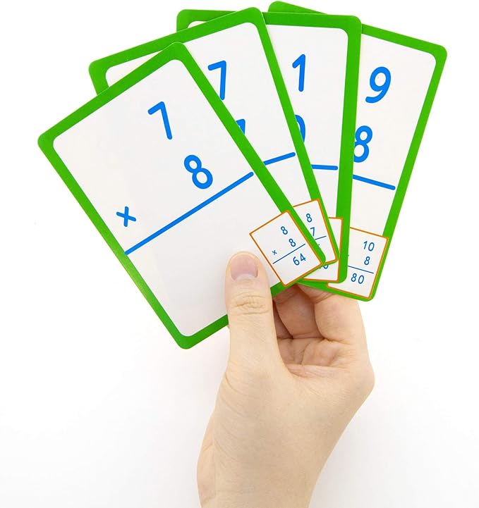 BAZIC Products Multiplication Flash Cards, Numbers Elementary Math Flashcards Game at School, Problem Solving (36/Pack), 1-Pack