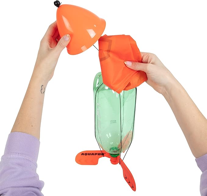 Original AquaPod Water Bottle Rocket Launcher Ultimate Accessory Pack - Soar to New Heights w Launcher Fins, Parachute, & Nose Cone - Fun & Educational STEM Toy- Great Science Gift & Activity for Kids