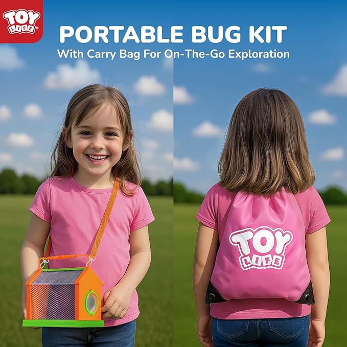 TOY Life Kids Explorer Kit with Bug Catcher for Kids, Bug Catching Kit with Bug Toys, Kid Safari Vest & Hat, Compass, Binoculars, Magnifying Glass, Educational Outdoor Toys Girls Kid Adventure Kit
