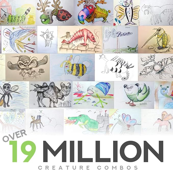 Mythical Creatures Art Prompts Card Game — 150 Drawing Prompt Cards, Gift for Artists Ideas — Imagination Games for Kids, Tweens, Teens & Families, Classroom & Homeschool Teachers Creativity Activity