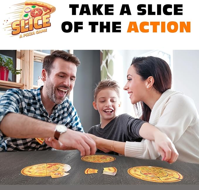 Slice Original Edition | Fast-Paced Family Friendly Game for 2-8 Players Ages 8+ | Strategy, Speed & Luck for Pizza Party and Night Fun (Core Game)