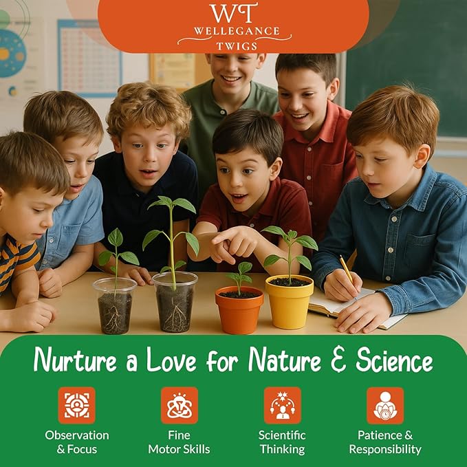 STEM Plant Growing Kit for Kids Ages 8–12 | 19 Hands-On Science Experiments | Learn Transpiration, Hydroponics & More | Use Seeds from Your Kitchen | Educational Gift for Home & School Projects