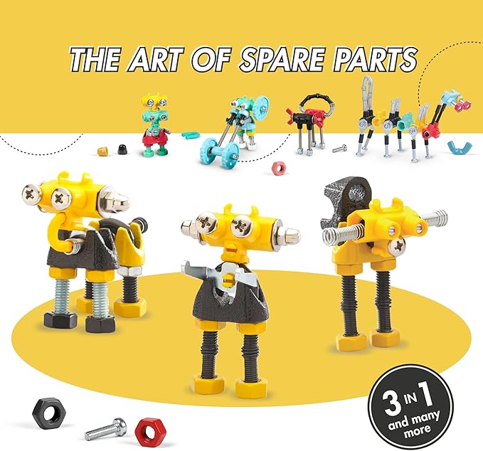 The Off Bits Robot Collection: ArtBit + InfoBit STEM Toys for Kids 6+, Engaging & Creative Toy Building Sets for Boys and Girls, Build Your Own STEM Building Toys Engineering Kit
