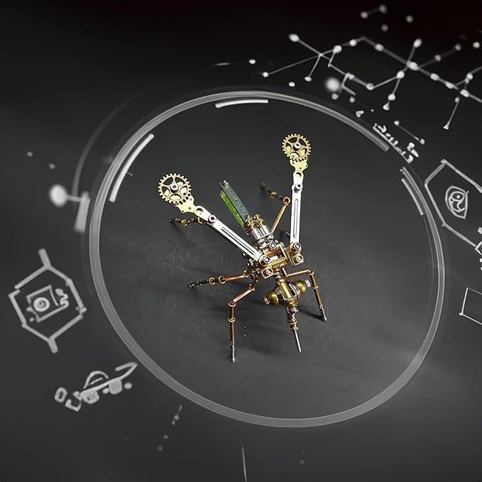 Mechanical 3D Steampunk Metal Puzzle Insects Mosquito Model Personalized Gifts Mind Relaxation Building Project Cool for Birthday (Mosquito)