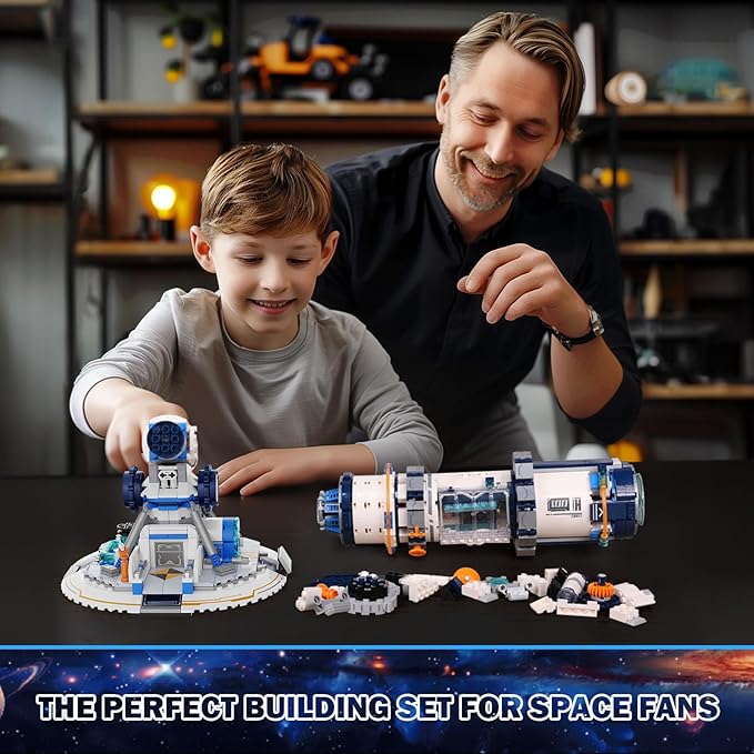 JMBricklayer Space Telescope Building Sets for Adults, Cool Space Planet Building Toys with Lights 70009, Space Exploration Telescope Model Kits for Adult, Ideal Gift for Space Lovers, Kid 14+(995PCS)