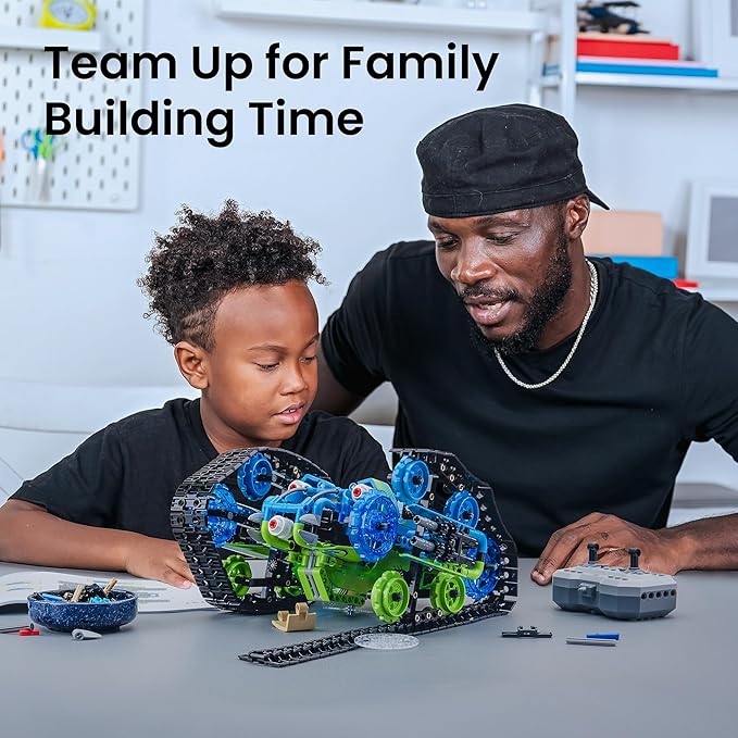 Sillbird Robot Car Building Kit with Remote Control Christmas STEM Gifts for Boys Ages 8-14, Technic Coding Stunt Racer Toys for Kids Birthday, Buildable 5in1 Models with 662 Pieces