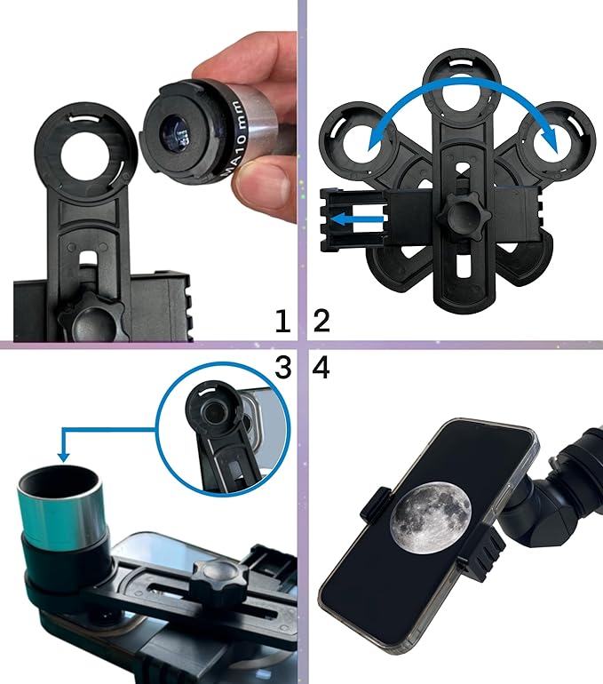 SpectrumOI Telescope for Kids, Telescope for Adults Astronomy Gifts for Kids 8-12 - Premium Refractor 70mm Aperture with Carry Bag and Phone Holder