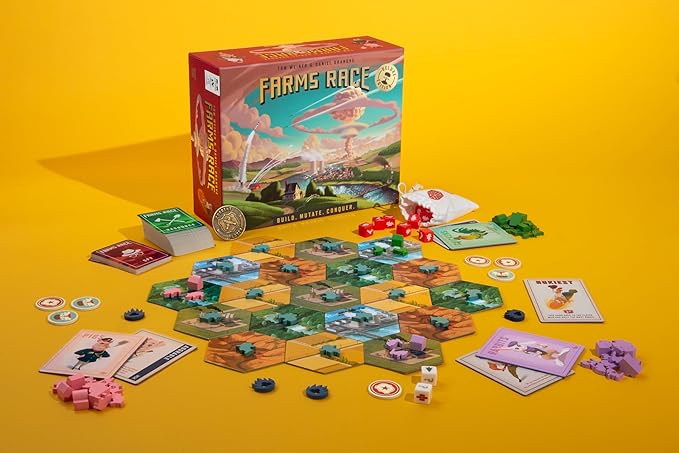 Deluxe Edition – Premium Strategy Board Game for Adults & Family, 2–5 Players, 1-2 Hours, Resource Management, Area Control, Asymmetric Powers w/Nuclear Farm Animals, Great for Game Night