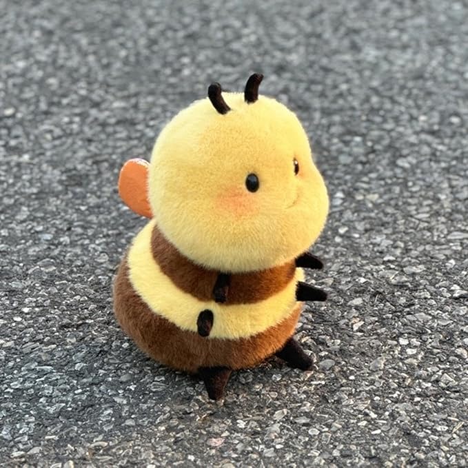 Realistic Bee 8 inch Cute Wild Honeybee Stuffed Animal Ultra Soft Plushies Toys Kawaii Gifts for Kids Adults Yellow