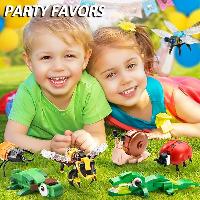 Insects Collection Building Set for Kids, 10 Packs Bug Building Blocks, Animals Insect Bug Toys, Party Favors Ideal Gift for Boys Girls 6 8 10 12+ (946PCS)