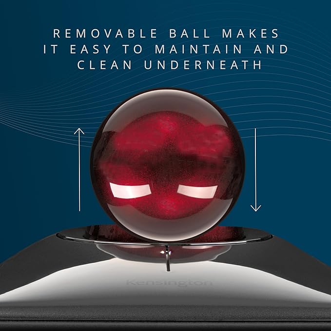 Kensington SlimBlade™ Pro Wireless Trackball, Rechargeable Battery, Bluetooth 2.4GHz Connection Options (K72080WW)