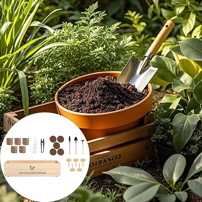 Indoor Tree Planting Kit Bonsai Starter Set with Pots, Nutritional Soil Discs & Tools Gardening Women Men Mom Dad Beginner Grow Guide Included
