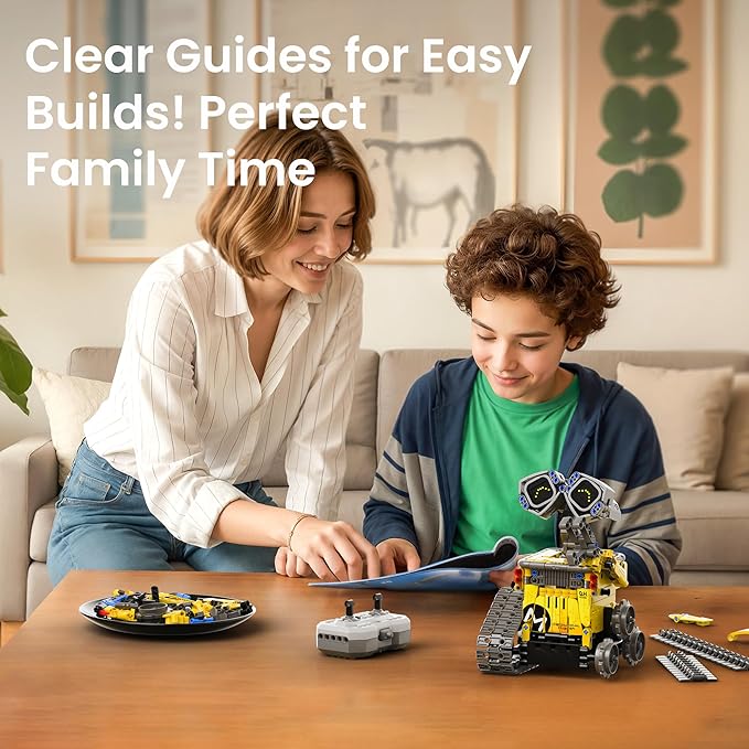 Sillbird Robot Building Kit with Remote Control for Boys Ages 8-14, Christmas STEM Coding Robotics Technic Toy Birthday Creative Gifts for Kids, Buildable 5in1 Models with 435 Pieces