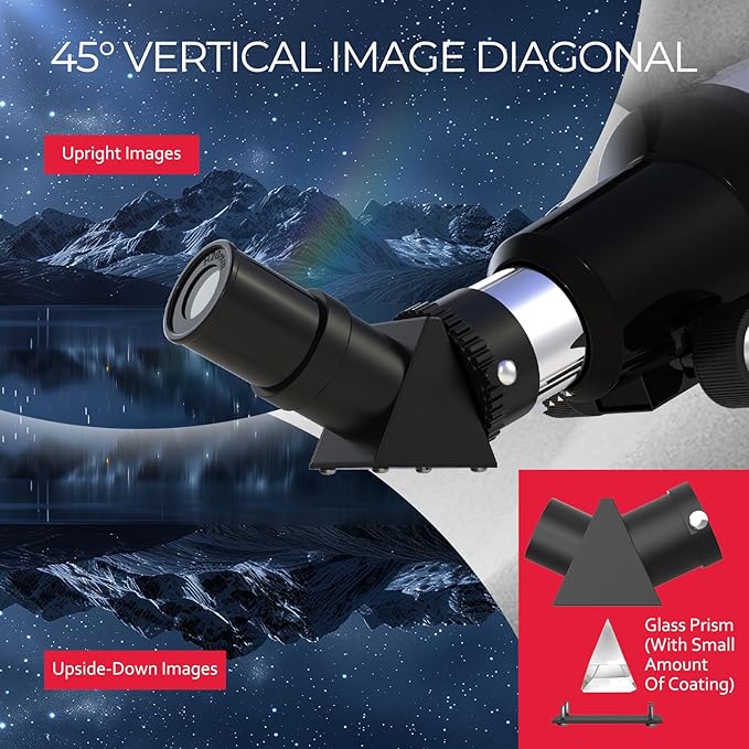 Telescope for Beginners, 70mm Aperture Refractor Astronomy Telescope with 300mm Focal Length, 15X-150X Magnification, Tripod, Phone Adapter, Wireless Remote