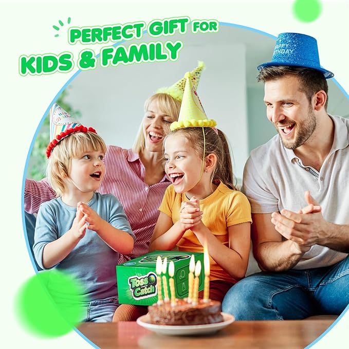 Toss and Catch Ball Set Upgraded - Kids Toys Stocking Stuffers for Family Games - Water-Resistant Great for Beach Pool Yard - Christmas Toys Gift for Boys Girls Teens 3 4 5 6 7 8 9 10 11 12+ Years