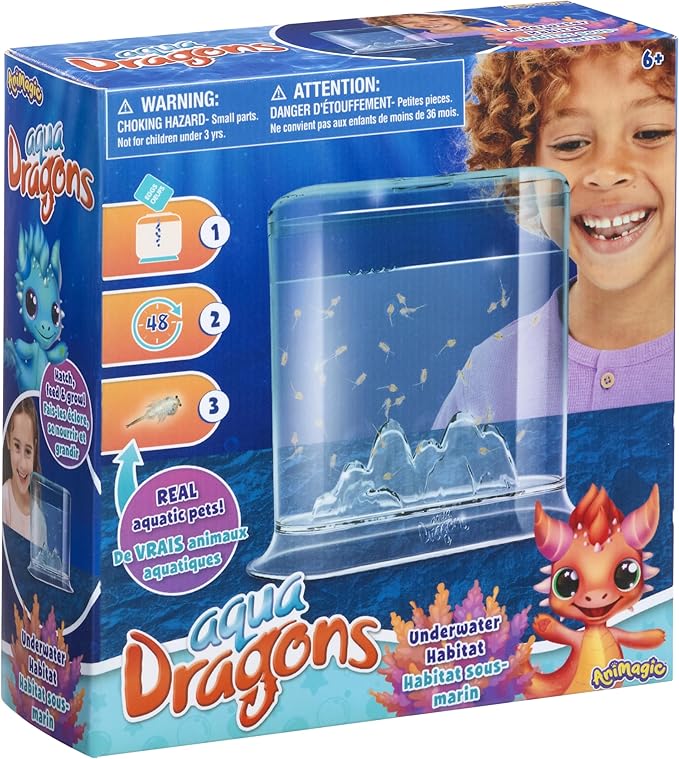 Animagic Aqua Dragons Hatch 'n' Grow Basic Tank | Build an Aquatic Ecosystem, Watch Prehistoric Pets Hatch & Grow Science Kit | Ages 6+