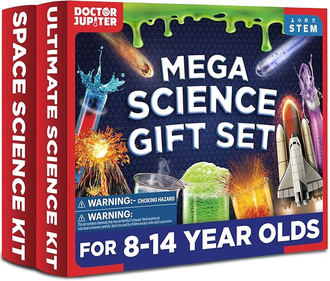 Doctor Jupiter Mega Science Gift Set | Set of ‘Ultimate Science Kit’, ‘Space Science Kit’ for Kids Ages 8-10-12-14 | Birthday Gift Ideas for Boys, Girls | STEM Learning & Educational Toys