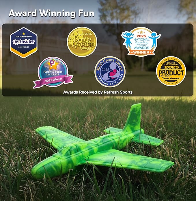 Foam Airplanes - Stocking Stuffers for Kids All Ages 4 5 6 7 8 9 + Year Old - Best Toy Gift - Boy Toys Stocking Stuffer Gifts - Air Plane Gift Idea - Easter Basket Gifts for Boys & Girls Party Favors