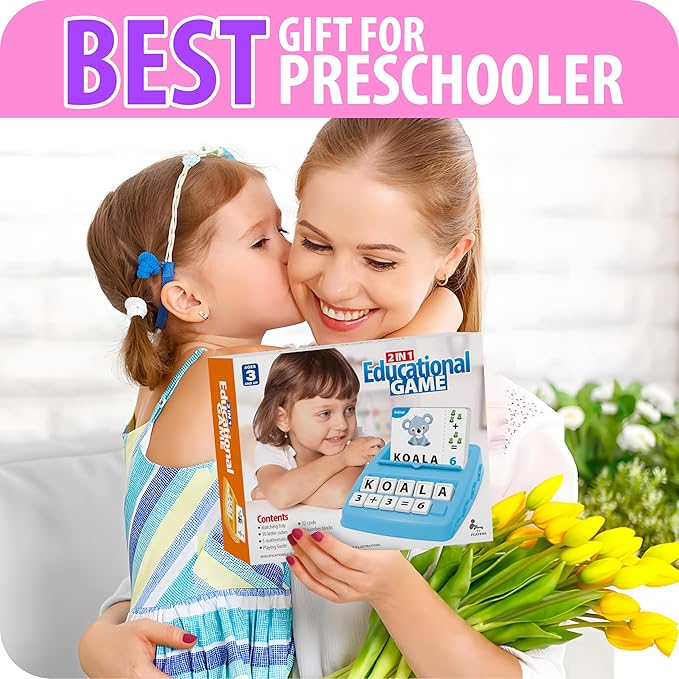 Montessori Matching Letter Games,Educational Toys for 3-8 Year Olds Boys Girls,Alphabet Learning Toys for Kids Ages 3-8 Years,Birthday Party Gifts for 3-8 Year Olds Boys Girls(Pink)
