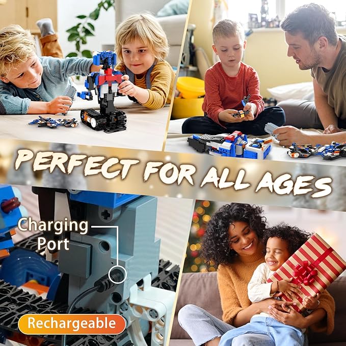 STEM Robot Building Toys for Kids, Momspeace Robotics Science Toy for Boys Age 8-12, App & Remote Control Robot, Rechargeable Learning Toy for Boys & Girls Perfect Birthday 635pcs