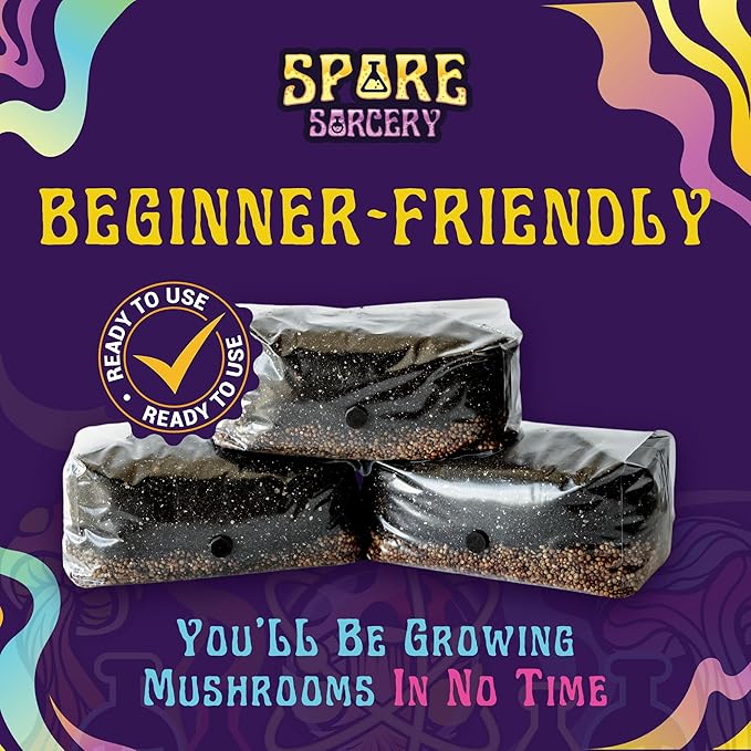 2 LB All-in-One Grow Bag: Up to 16oz of Mushrooms! Nutrient-Enhanced, Injection Port, Just Add Your Own Spores & Grow Like Magic