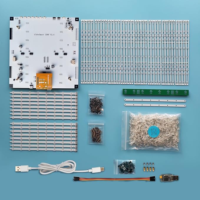 3D Led Cube Kit DIY Electronics Kit (3D8P-BLUE-SMD-KIT)