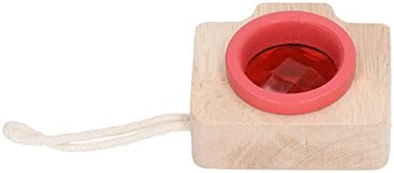 Toy Camera, Bee Eye Effect Prism Kaleidoscope Lens for Kids, Wooden Camera Toy with Small Size Portable Design for Toddlers Outdoor Play and Imagination Stimulation (Red) - Image 3