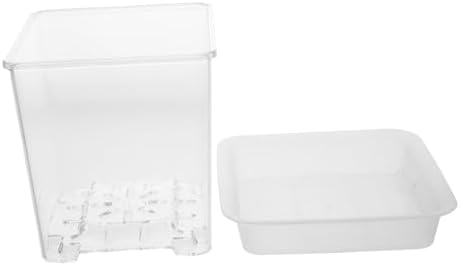 Yardwe 1set Clear Plant Pots with Drainage Holes Transparent Hydroponic for Boys and Girls Educational Gardening Tool for Root Observation and Plant Growth by YARDWE