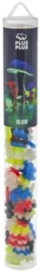 PLUS PLUS Glow in the Dark Mix Tube - Mini Interlocking Building Blocks Set - Image 4